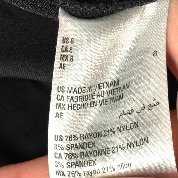 INC International Concets Pull On Stretch Dress Pants Black Size 8 - Picture 5 of 5